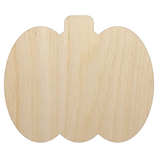 Pumpkin Halloween Fall Harvest Solid Unfinished Wood Shape Piece Cutout for DIY Craft Projects